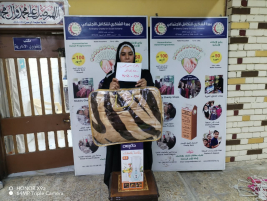  تسليم كفالة الأيتام الشهرية الممنوحة من المتبرعة الكريمة ( ز . أمين ) .