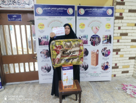 تسليم كفالة الايتام الشهرية الواردة من المتبرعة الكريمة ( و . مجيد ووالدتها ) 